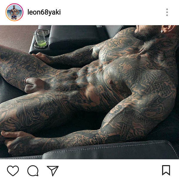 Body Builder Tattoo Big Cock Leon Yaki Yaki Boy Photo