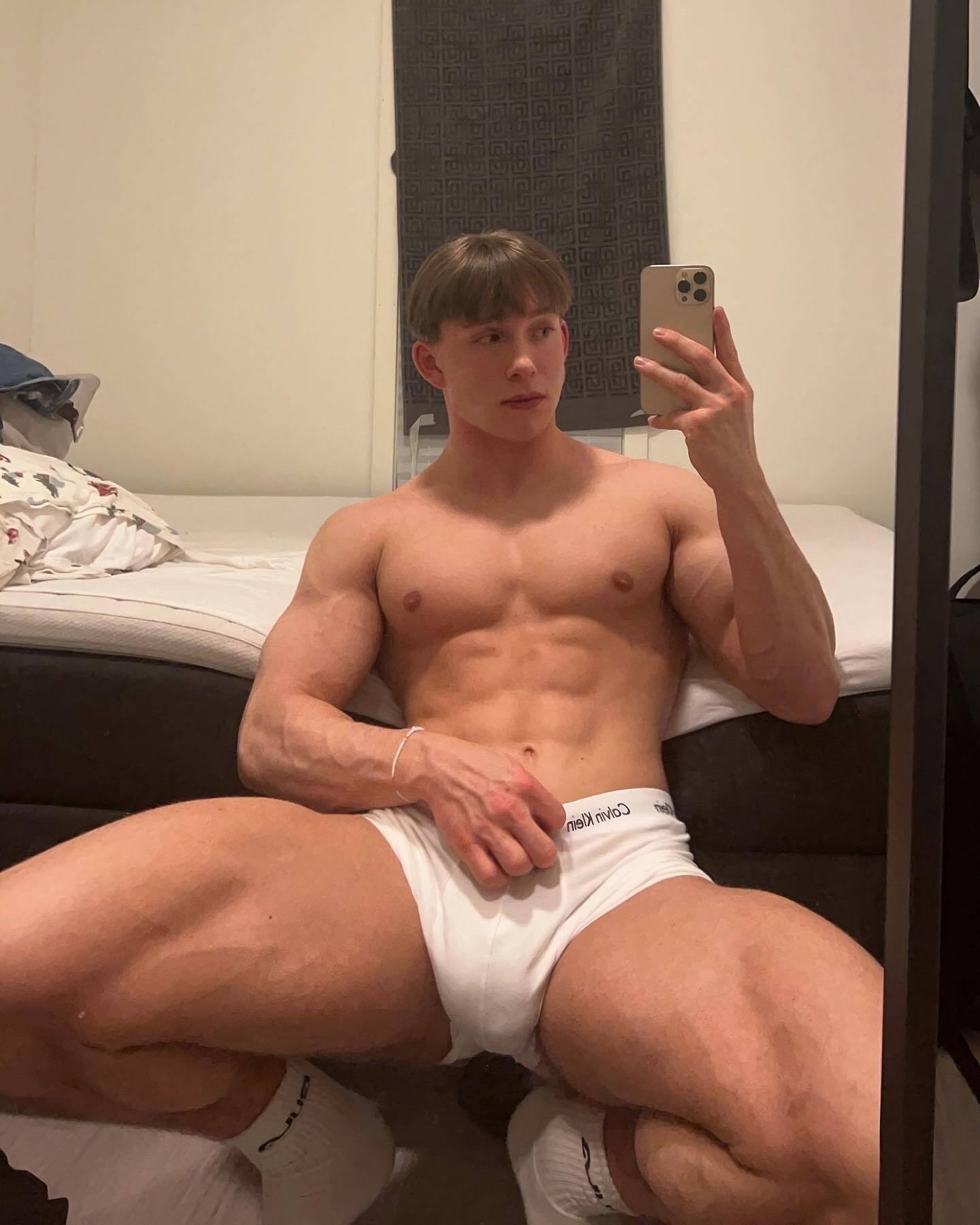 Youthful face with flowing locks