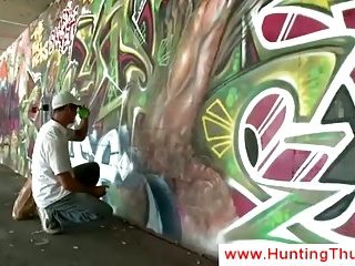 Interracial graffiti painters