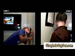Gay sucks glory hole dick