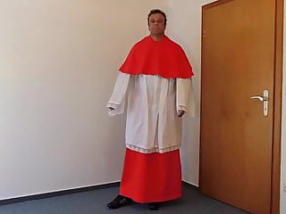 Amateur Priest Beating Off