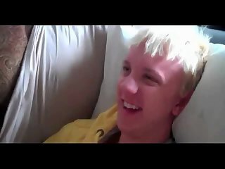 Blond Twink Yanking And Cumming