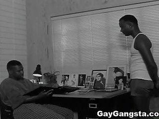 Black Gay Dude On Deep Throat Blowjob