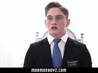 MormonBoys - Handsome missionary jock gets touched by daddy priest