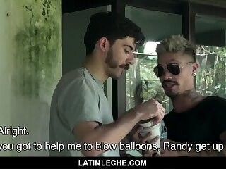 LatinLeche - Cute Curly Haired Boy Sucks Off A Sexy Stud’s Fat Dick