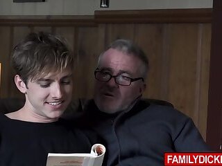 Gay sex orgy with twinks and grandpa!