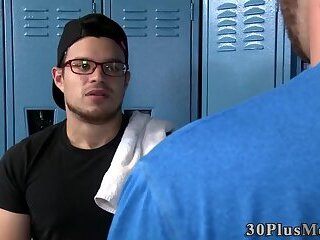 Gay studs suck and fuck in locker room