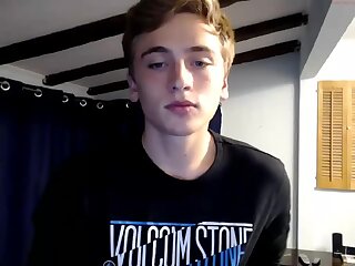 Blond twink Cums On sex tool And Licks his love juice - Chaturbate