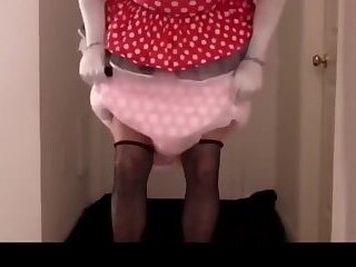Sissy gets triple diapered