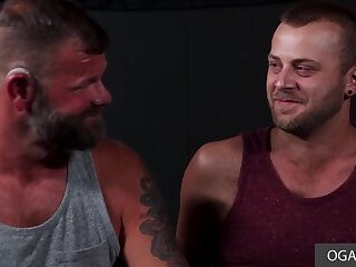 Interview followed by raw manly sex