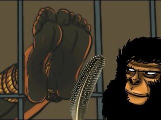 Tickle torture on The Planet of the Apes