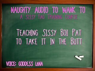 Training Sissy Pat to take it in the butt. Butt sex and self