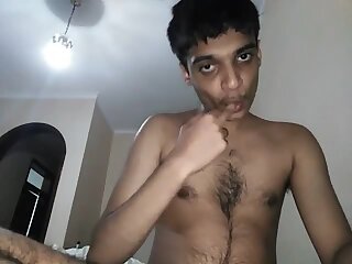 Horny teen slut jerks off, kisses, carreses, anal and armpit