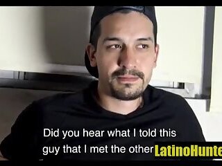 Rugged Straight Latino fucks his first man ass