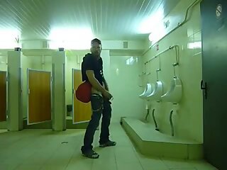 Str guy stroke in public toilet
