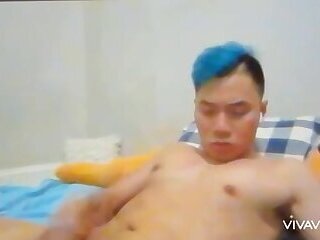 Hot Asian boy jerking off