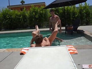 Taylor And Jack Poolside 2