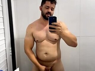 Sexy Handsome 30 Yr Old Brazilian Bodybuilder Cums on POV Cam