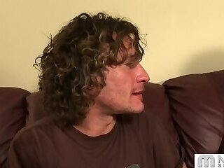 Curly Haired Man is Spitroasted