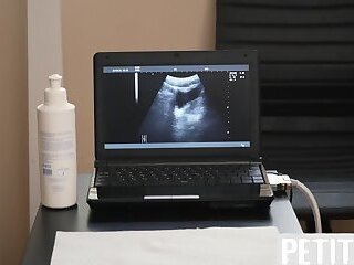 Petite twink assfingered by doctor during ultrasound