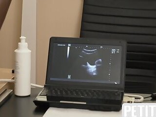 Petite twink fucked during ultra sound in doctor infirmary