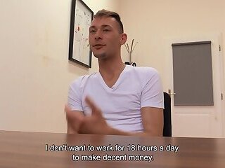 BIGSTR - He 'll Do Anything For Money, Watch This Twink Riding A Big Stick All In Pov