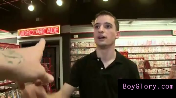 Amazing secret gay blowjob in sexshop  - BoyFriendTV.com