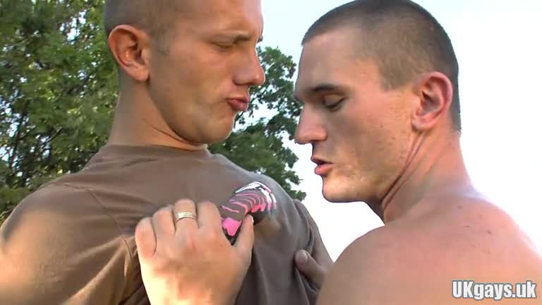 Muscle Gay Outdoor Sex And Cumshot