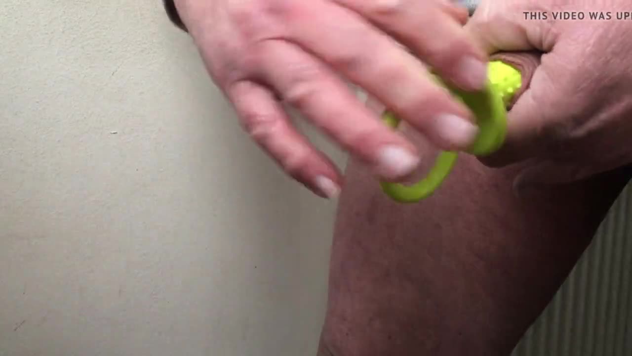 Foreskin Stretched With Rubber Toy 