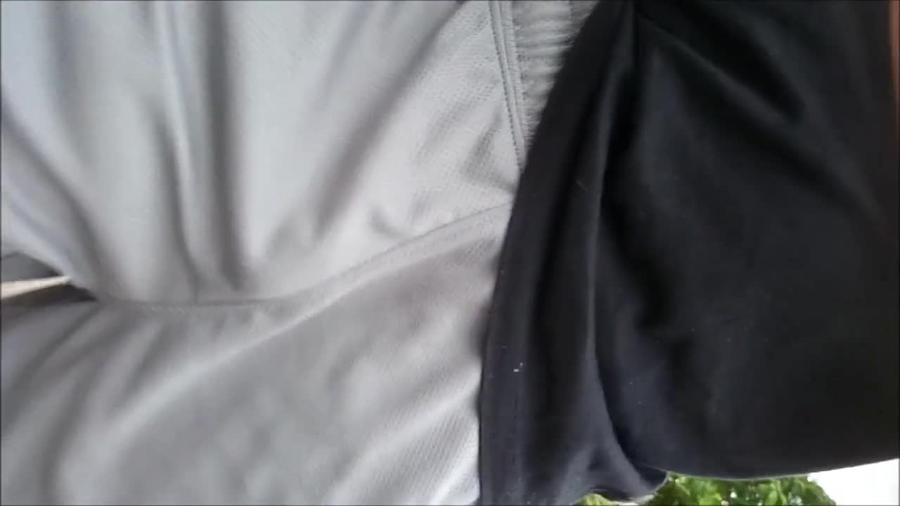 Grey Shorts Freeballing Commando Flaccid Cock Swinging 9970