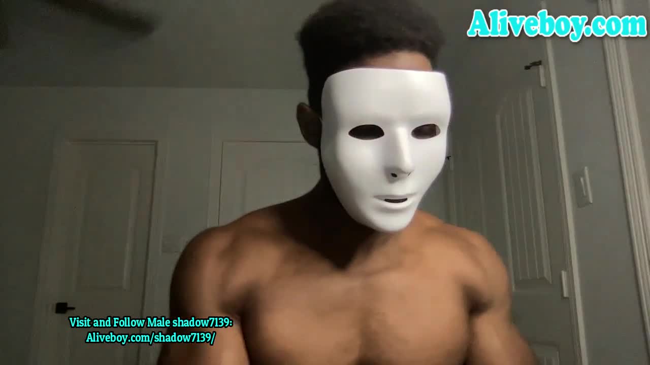 muscle black man in mask shows off his hot body - BoyFriendTV.com