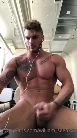 jerking off in the gym and cumming