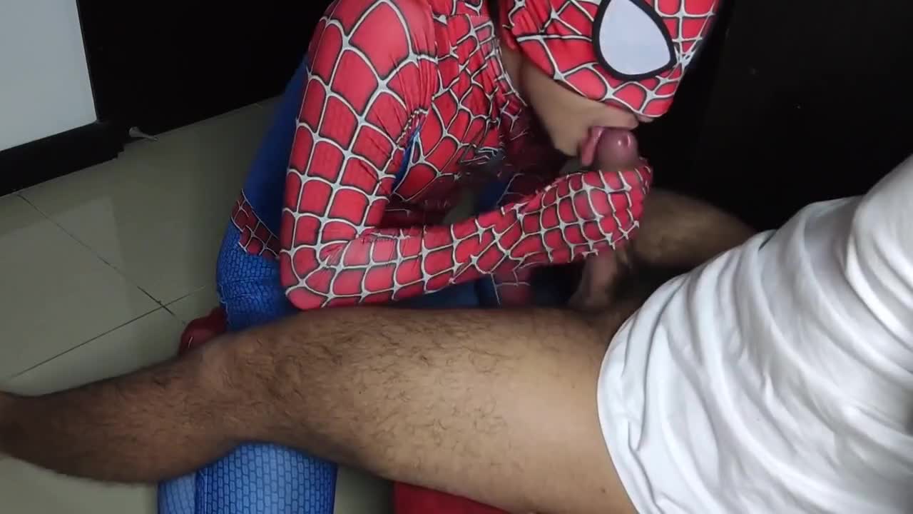 spiderman blowjob