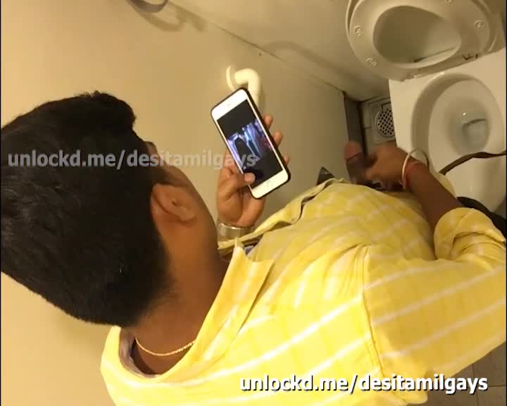 desi indian got caught toilet jerkoff