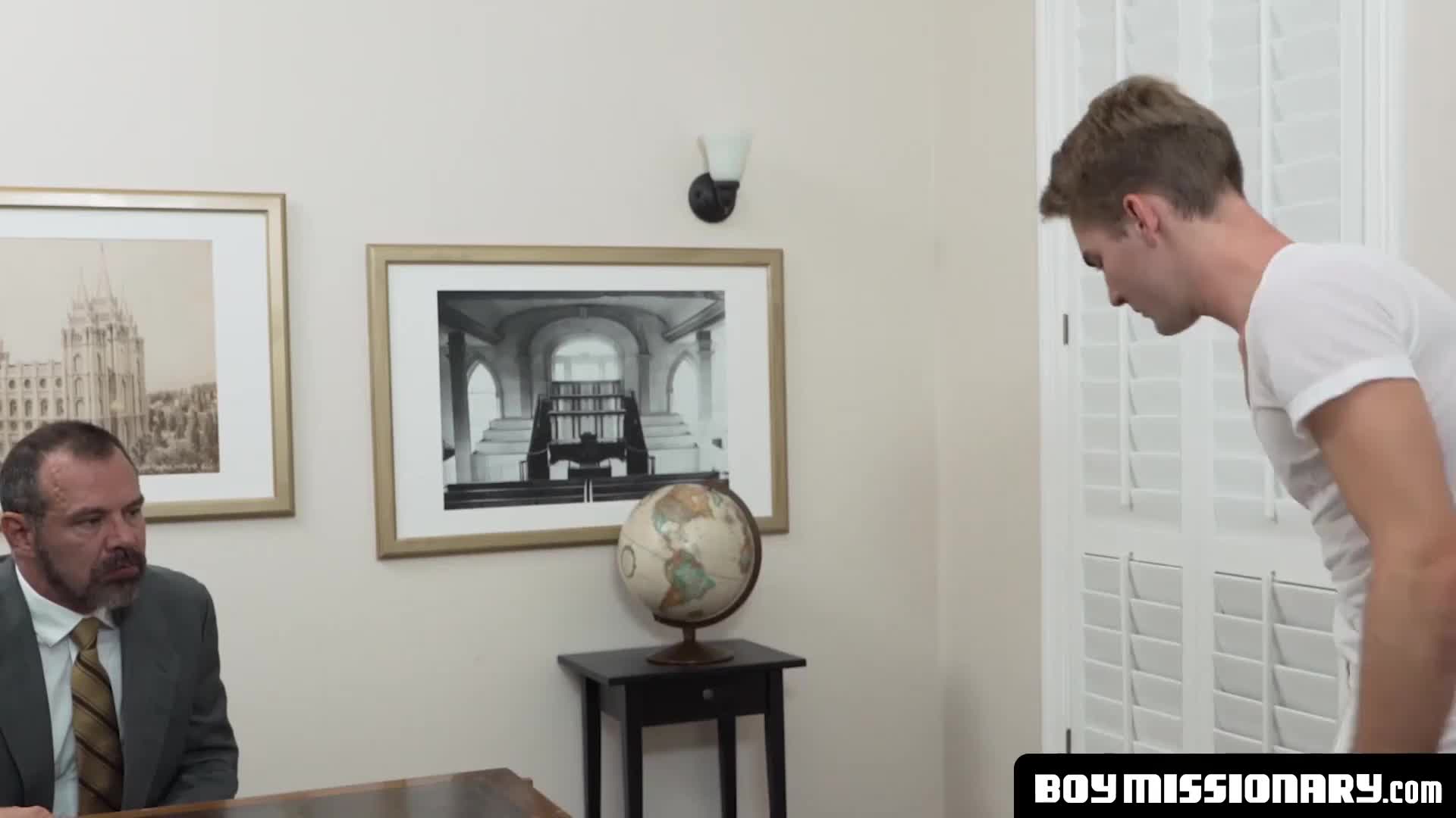 Elderly person participates stealthily gay sex with his adorable twink understudy  - BoyFriendTV.com