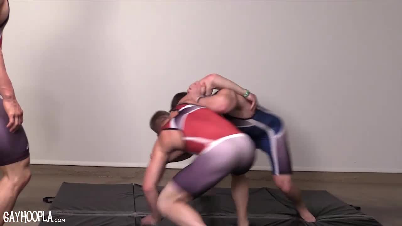 Wrestling Buddies Jerk Off Together